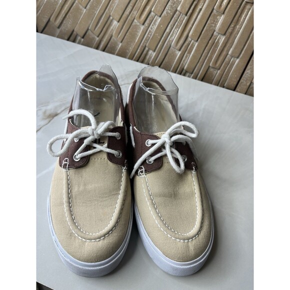 Ralph Lauren breeana Beige Canvas Boat shoes Loafers  sz 8.5 B Sneakers Women main image 4